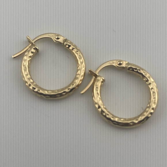 18K Gold Huggies w/ Champagne South Sea Pearl Drops | 12mm - Picture 2 of 16